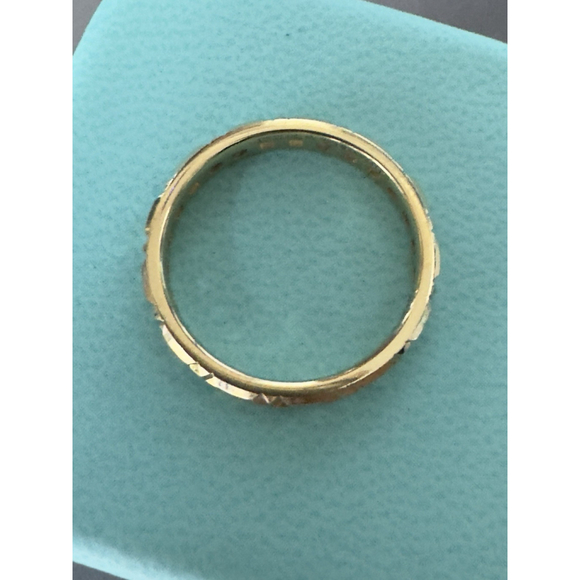 Tiffany & Co 18k Yellow Gold T True Narrow Ring Size 7 - Picture 5 of 6